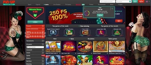Pin-Up Casino'nun resmi web sitesi
